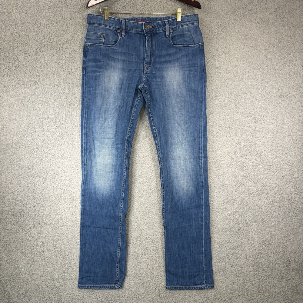 Robert Graham Jeans Men 33X32 Blue Slim Jim Medium Wash Stretch